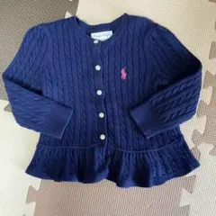 ラルフローレン　ペプラム　カーディガン　ネイビー　12M