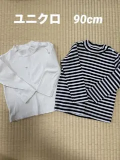 ユニクロ　GU 西松屋　リブニット　ボーダー　ハイネック　セーター　長袖