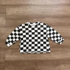 チェック柄ロンT 100