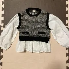 petit main 110 バルーンスリーブシャツ