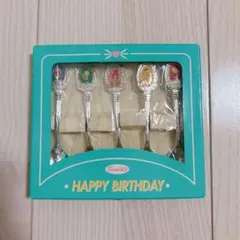 レトロ　Sanrio Happy Birthday スプーン 5本セットのサムネイル