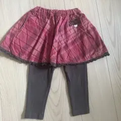チェック柄スカートレギンス