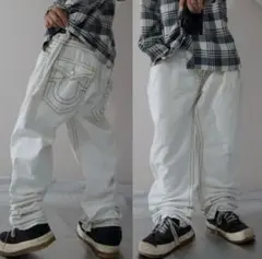 True Religion トゥルーレリジョン W40インチデニム バギーパンツ