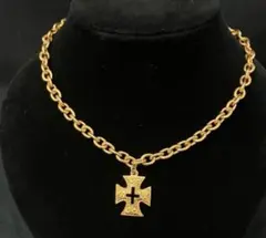 ANNE KLEIN アイアンクロス チェーンネックレス ゴールドカラーのサムネイル