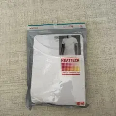 ユニクロ　HEATTECH クルーネック Tシャツ Lサイズ ホワイト