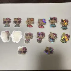 日焼けキティ　シール12枚セット