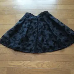 オーガンジータックミニスカート 黒 M