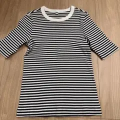 【美品】UNIQLO ストライプ 半袖Tシャツ Mサイズ
