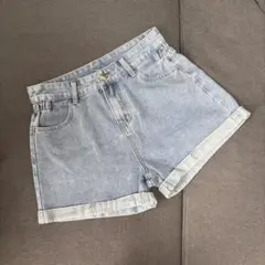 ※みゆう様専用※ GRL ロールアップハイウエストデニムショートパンツ　Ｌ