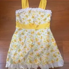 女の子用　花柄ワンピース　水着