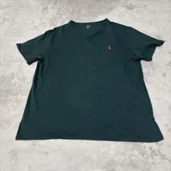 Polo Ralph Lauren ダークグリーン VネックTシャツ XLサイズ
