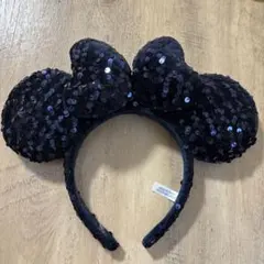 ディズニー カチューシャ スパンコール 紺