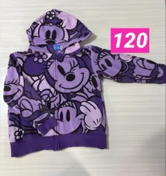 東京ディズニーリゾート　ミニー　デイジー パーカー　120cm 紫　裏起毛