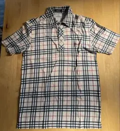 BURBERRY BLACK LABEL チェック柄ポロシャツ３