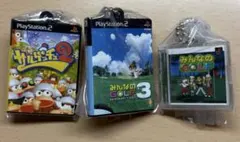 ガチャ プレステ ゲームパッケージ ミニチュアチャーム サルゲッチュ GOLF