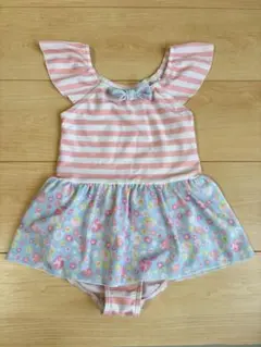 女の子向けワンピース水着（フリル袖）　110