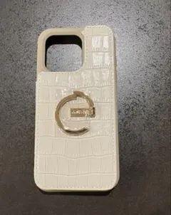 ❤️かわいい❤️iPhone15Pro 携帯ケース　アイボリー　カード