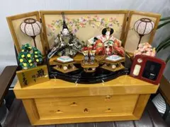 久月　雛人形　親王飾り　雅　木目桐収納　極美品のサムネイル