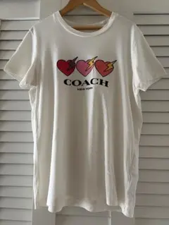 COACH コーチ ハート＆稲妻 半袖Tシャツ ホワイトのサムネイル