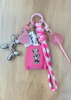 Disney ミニーマウス キーホルダー ストラップ ピンクのサムネイル