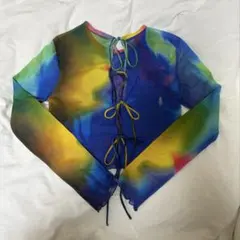 ZARA スキントップ ネオンカラーカーディガン