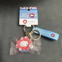 ミャクミャクなりきり立体マスコット　フロッキーキーホルダー　シナモン