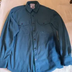 ダークグリーン 長袖シャツ フリース
