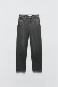ZARA マムフィットハイウエストデニムパンツ サイズ42 グレー