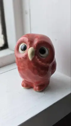 フクロウの置物　信楽焼　1個