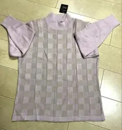 美品　ウール混　チェック柄 長袖セーター