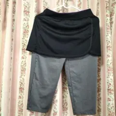 ♥激安スカート付きレギンス ブラック グレー