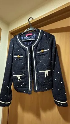 ネイビー　水玉ジャケットのサムネイル