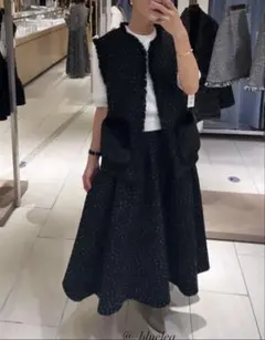bluelea⭐︎ブルレア⭐︎ドットツイードジレ⭐︎ブラック 2025年最新】Bluelea ドットの人気アイテム - メルカリ