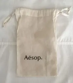 Aēsop ロゴ入りリネン製巾着バッグ