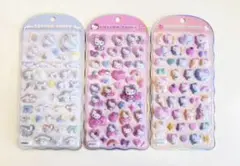 【3点セット】正規品 サンリオ キティ シナモンロール コットンパフィ ボンボン