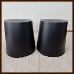 無印 良品】廃盤品 ポリプロピレン スタッキングスツール ブラック２脚セットのサムネイル