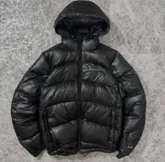 美品 Marmot 軽量 M-3刺繍 ダウンジャケット ドローコード 黒 M