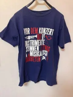 graniph Tシャツ ネイビー L 楽器デザイン