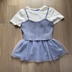 ブルーレーベル　BLUE LABEL ニットビスチェ付デザインTシャツ　トップス