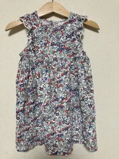H&M ワンピース　チュニック　小花　フリル　90