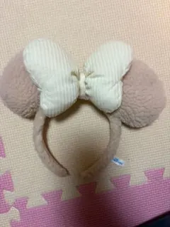 ミッキー風耳カチューシャ ベージュ