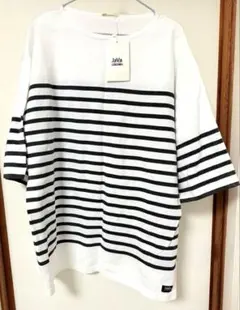 javaバスク風かすりボーダーニットTシャツのサムネイル