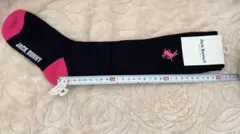 新品 JACK BUNNY ゴルフ　ハイソックス ネイビー/ピンク