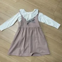 branshes 薄紫 Vネック ワンピース 110