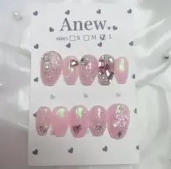 【現品】ネイルチップ オーロラネイル 韓国ネイル 埋めつくしみ ちゅるんネイル