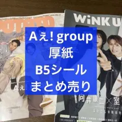 potato＆wink up 2月号 Aぇ! group 厚紙 シール セット