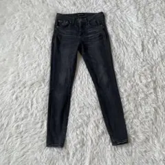レッドカード 日本製 スリムデニムパンツ スキニー W24 ブラック