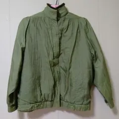 古着 70s前後 オリーブグリーン ファー襟 ジャケット