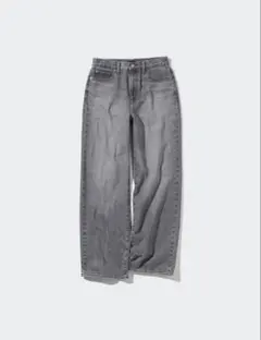 UNIQLO ワイドストレートジーンズ 23 ダークグレー