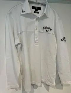 早い者勝ち！　Callaway キャロウェイ　長袖ホワイト ポロシャツ M
